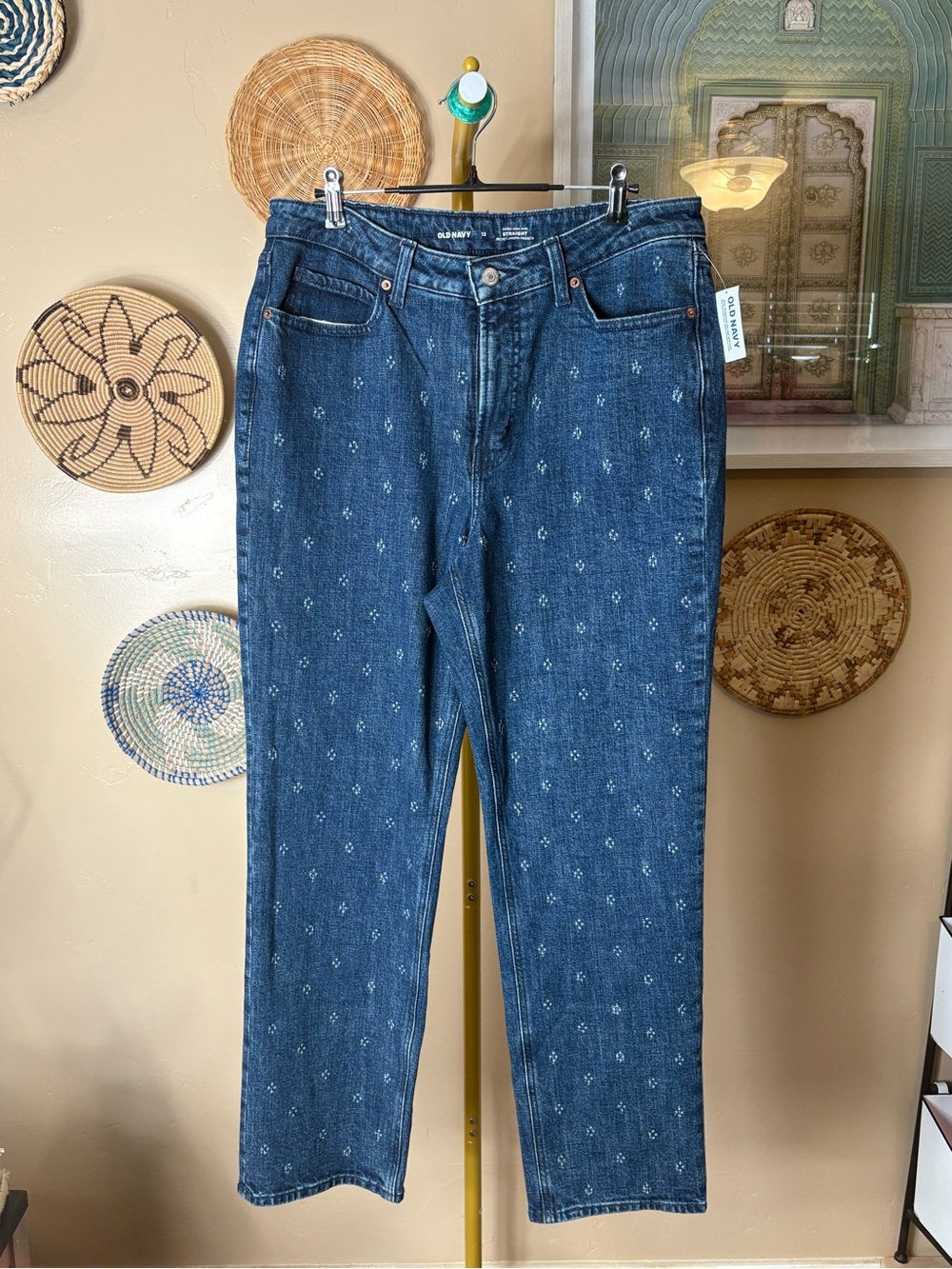 Old Navy Dark Blue Straight-Leg Jeans
